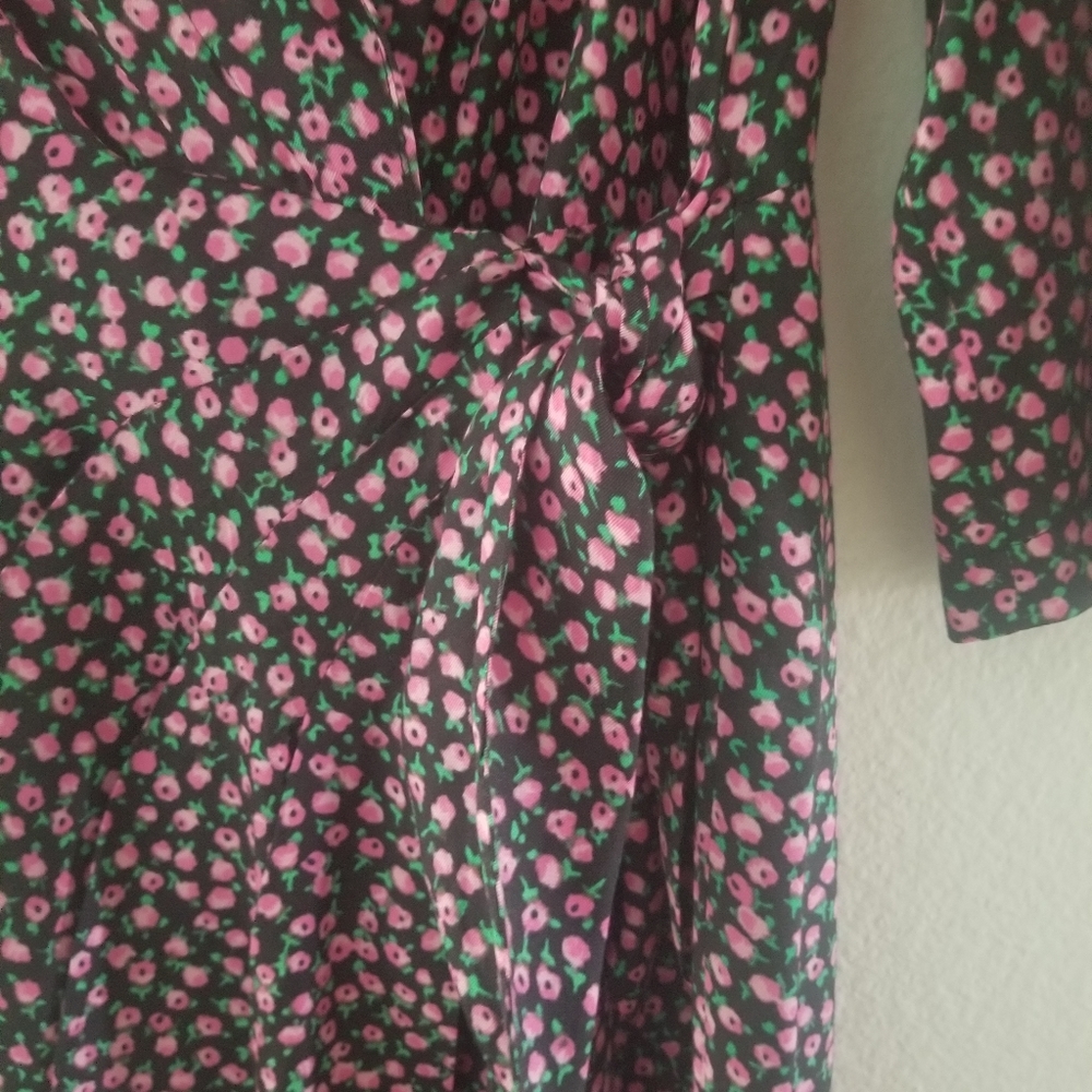 Nwt Rebecca Taylor Midi wrap floral dress 0 - Picture 7 of 11